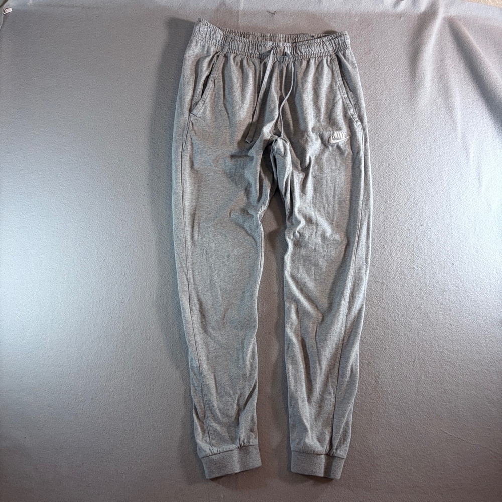 Nike Mens Joggers Sweatpants Small Heather Gray Sportswear Elastic Waist